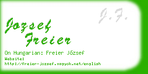 jozsef freier business card