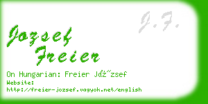 jozsef freier business card